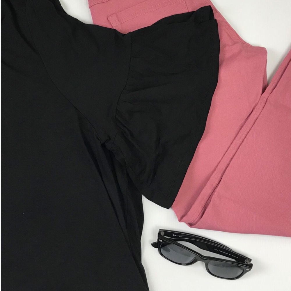 NWT Black Ruffle Sleeve Tunic